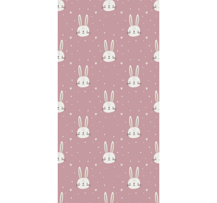 Baby bunny faces kids roller blind - TenStickers
