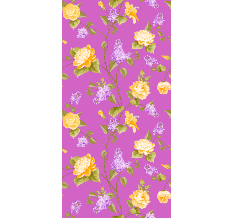 Floral Blossom Panes roller blind flowers - TenStickers