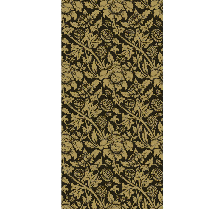 Classic beige pattern floral roller blind - TenStickers