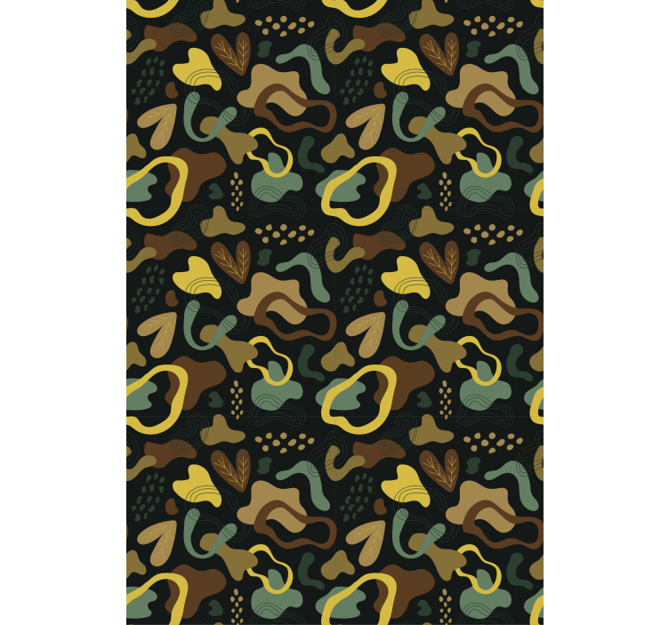 Abstract Leaf Shapes textured roller blind - TenStickers