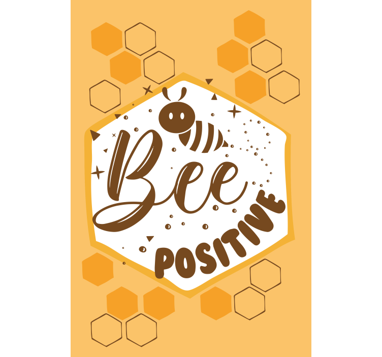 Bee positive message custom roller blind - TenStickers