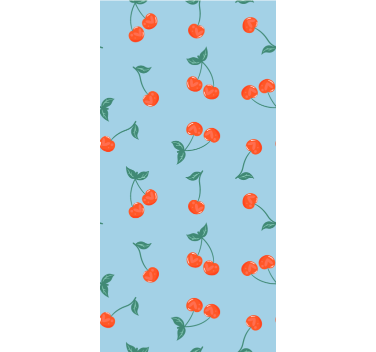 Cherry Sprigs Pattern roller blind fruits - TenStickers