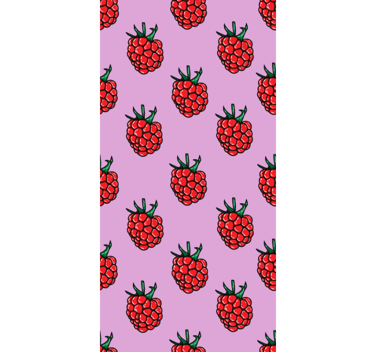 Raspberry Pattern roller blind fruits - TenStickers