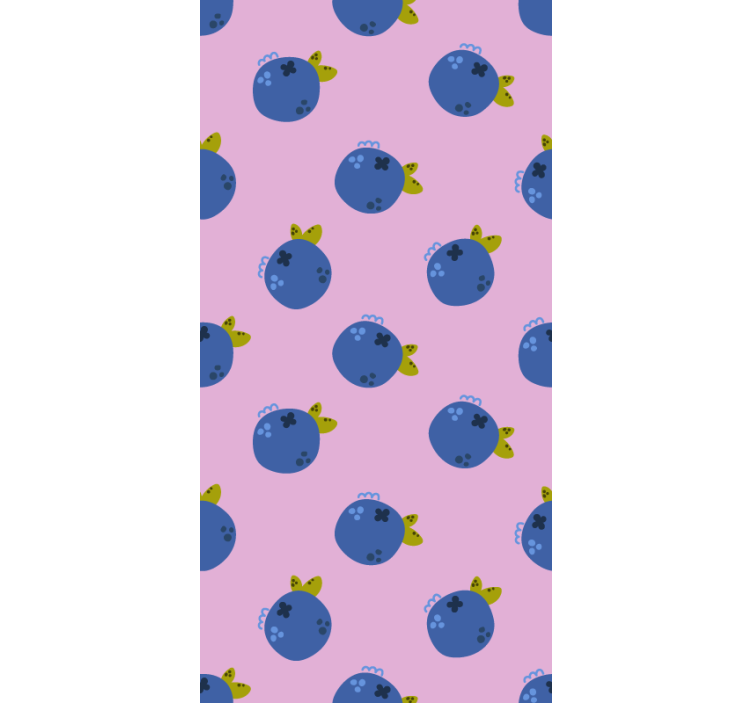 Blueberry pattern roller blind fruits - TenStickers