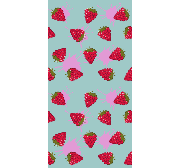 Strawberry splashes roller blind fruits - TenStickers