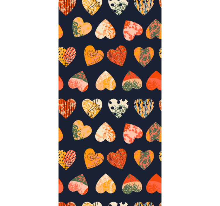 Heart Patterns Collection romantic roller blind - TenStickers