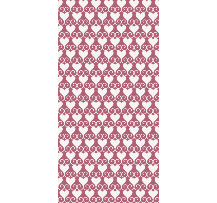 Hearts and Swirls romantic roller blind - TenStickers