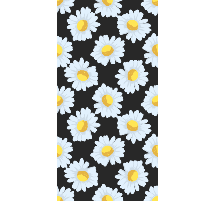Daisy Flower Theme roller blind flowers - TenStickers