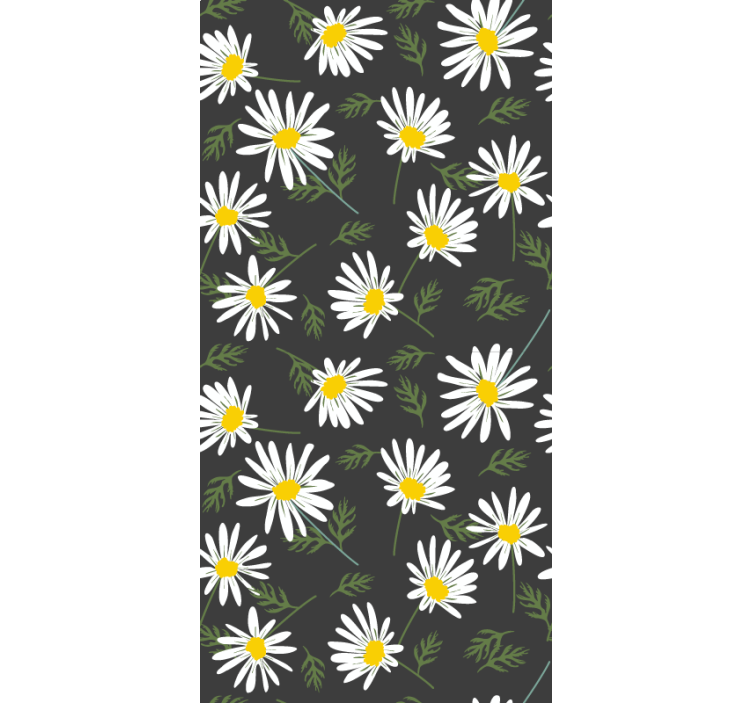 Daisy Floral Pattern roller blind flowers - TenStickers
