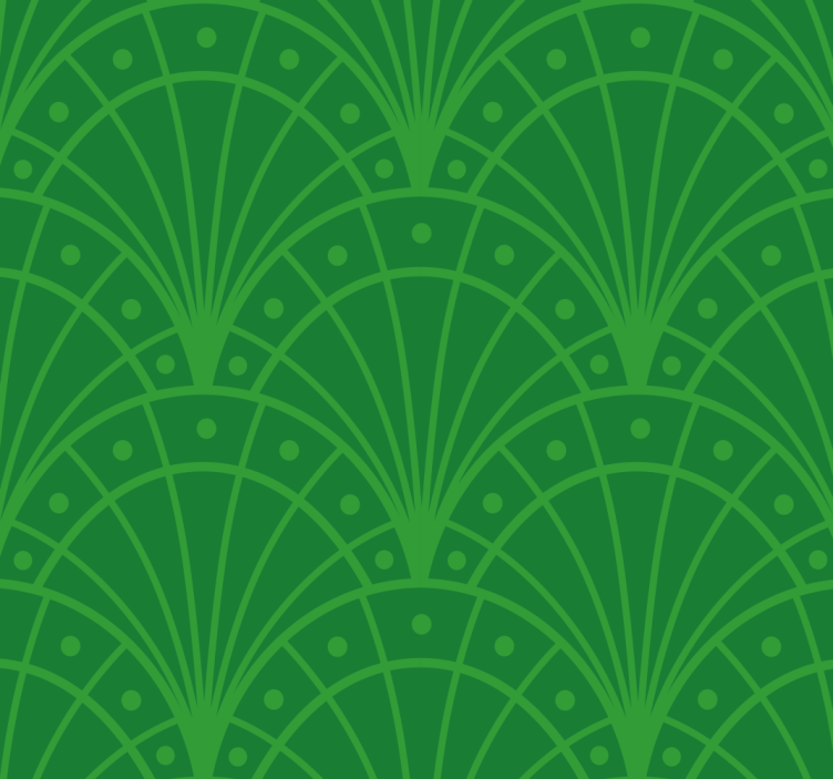Art Deco Green Pattern Blind - TenStickers