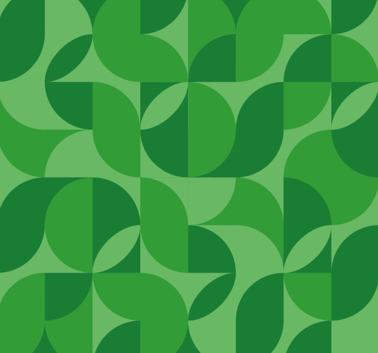 retro geometric Green blind - TenStickers