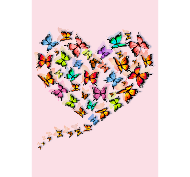 Heart design Butterflies blind - TenStickers
