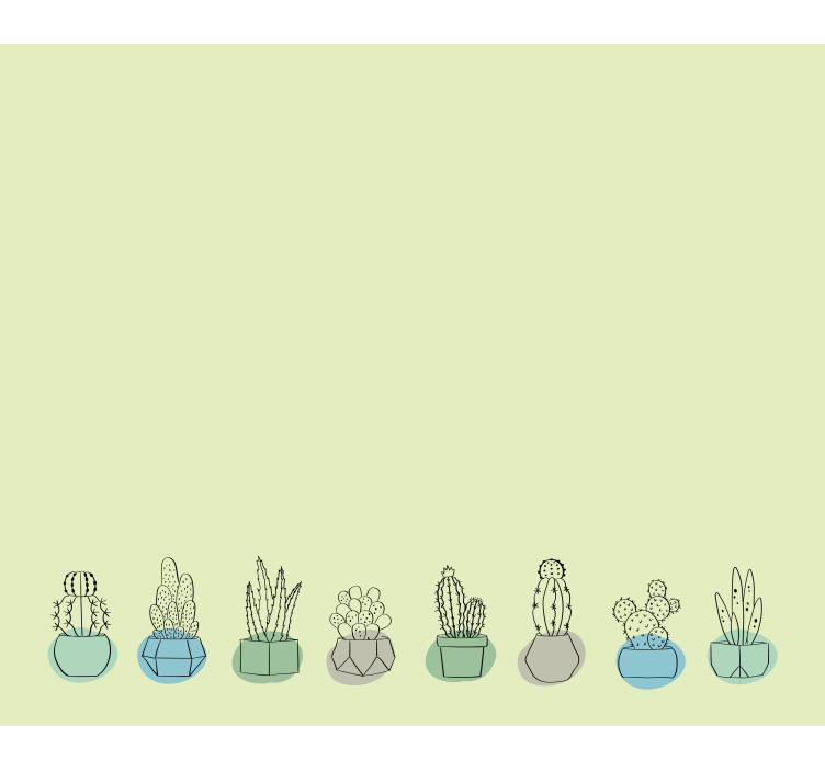 Green periwinkle cactus blind - TenStickers