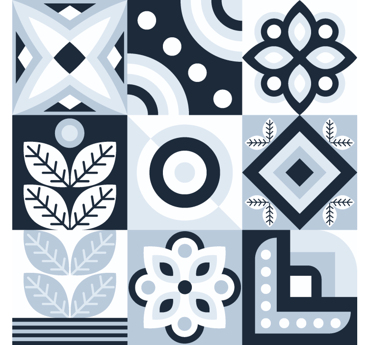 Tiles pattern Nordic blind - TenStickers