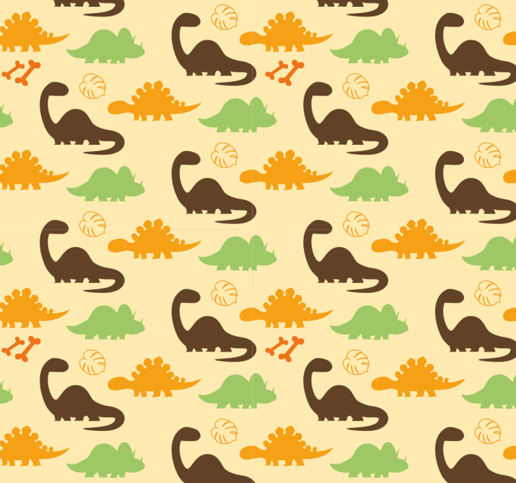 Beige background roller blind dinosaur  - TenStickers