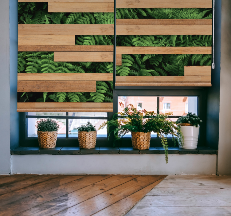 Lush Greenery Overlay tree roller blind - TenStickers