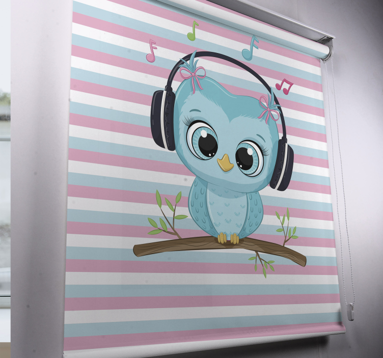 Musical owl Childrens blind - TenStickers