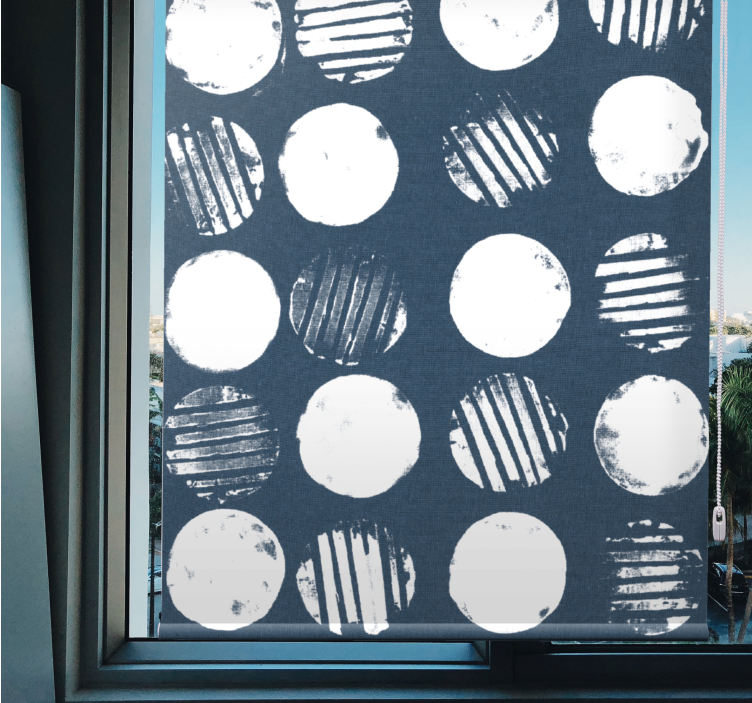 Abstract Circular Patterns textured roller blind - TenStickers