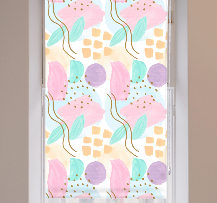 Abstract floral patterns modern roller blind - TenStickers
