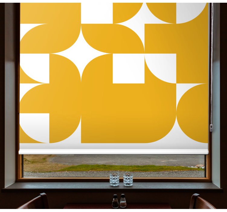 Abstract Geometric Forms modern roller blind - TenStickers