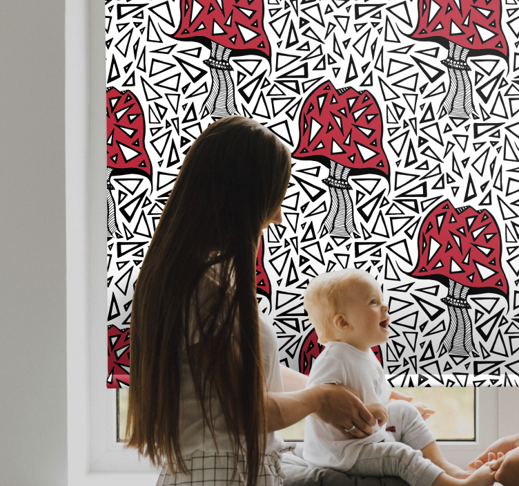 Abstract mushroom pattern original roller blind - TenStickers