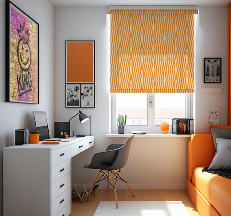 Abstract pattern orange blind - TenStickers