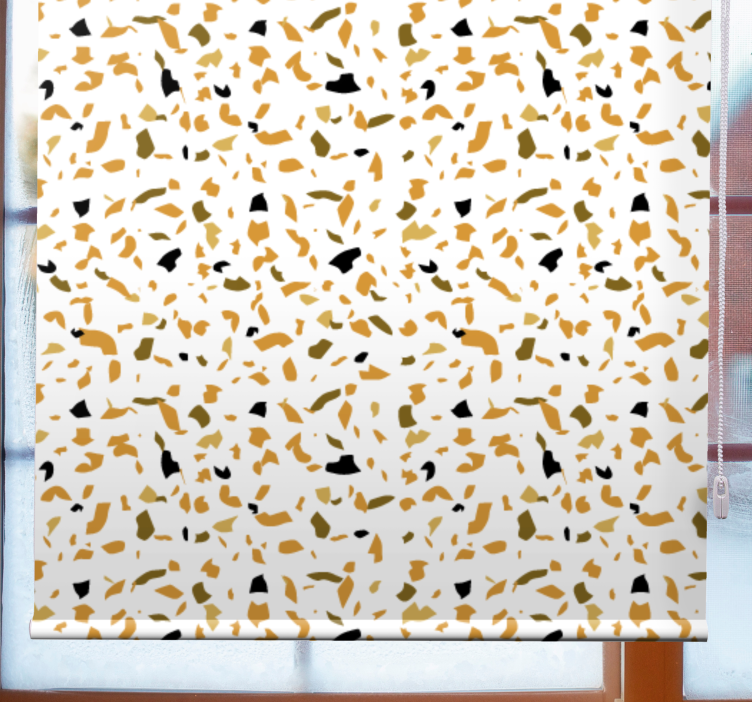 Brown and beige terrazzo textured roller blind - TenStickers