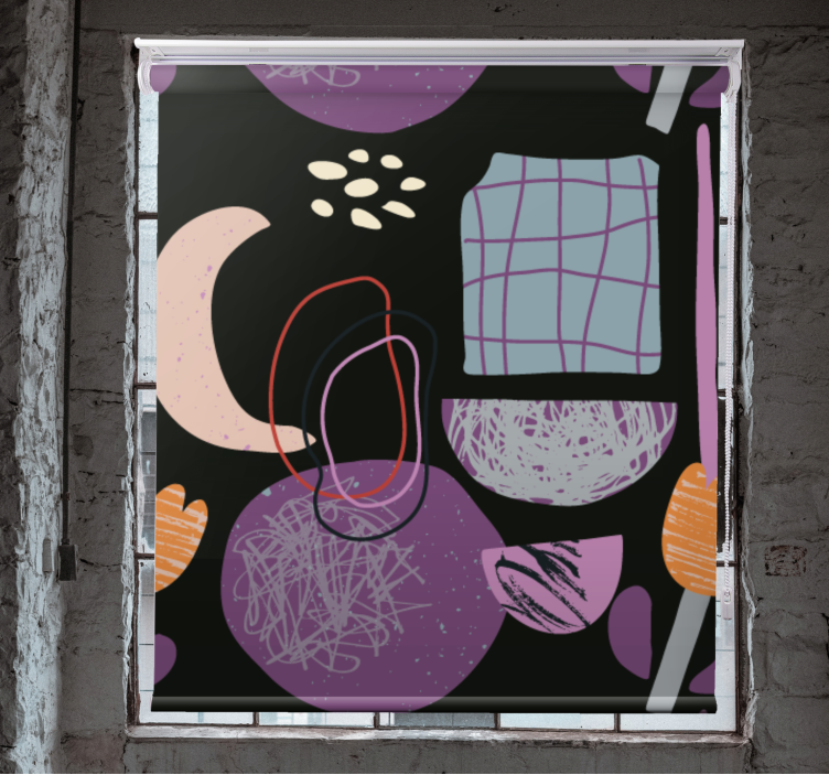 Abstract shape pattern modern roller blind - TenStickers