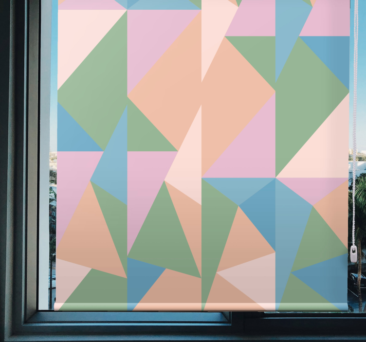 Abstract Soft Tones Figures modern roller blind - TenStickers