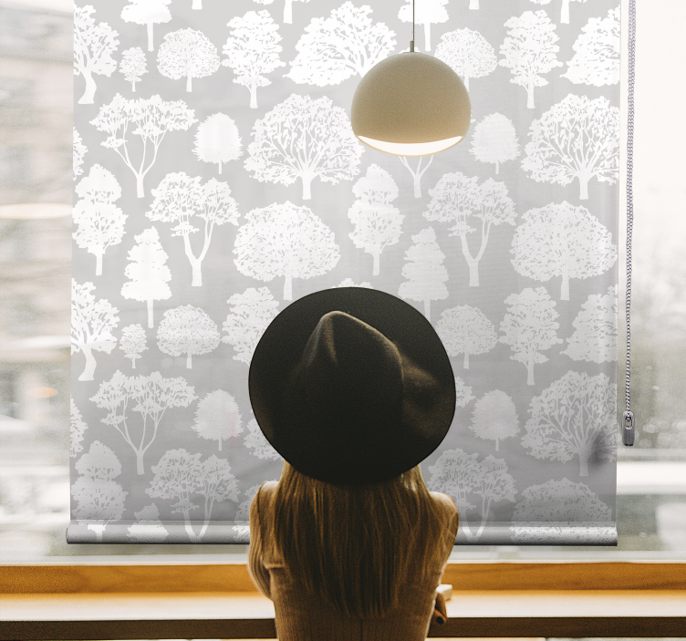 Arboreal Silhouettes tree roller blind - TenStickers