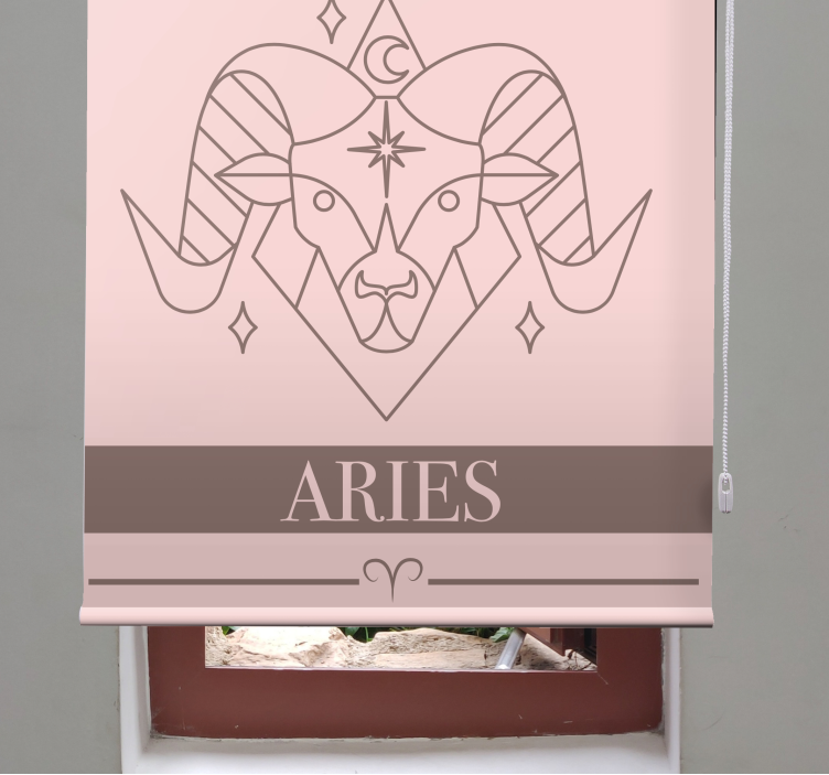Aries zodiac symbol custom roller blind - TenStickers