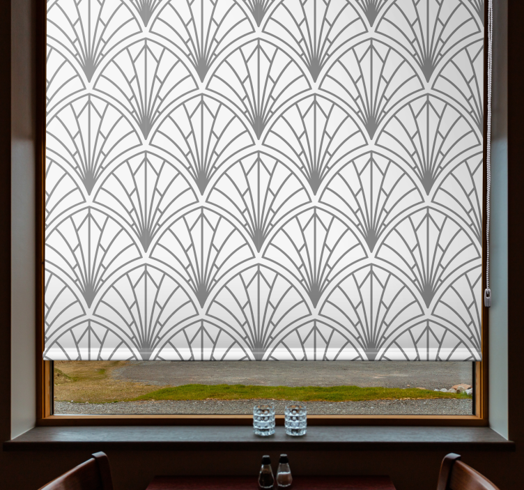 Art Déco gray pattern elegant roller blind - TenStickers