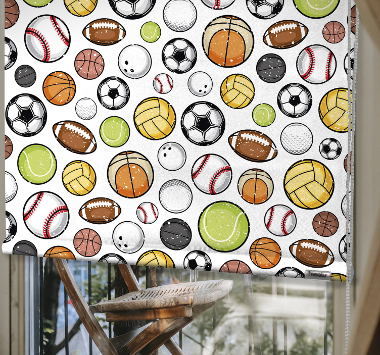 Assorted Balls Equipment roller blind sports - TenStickers