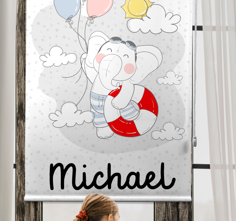 Baby elephant Custom printed window shade - TenStickers