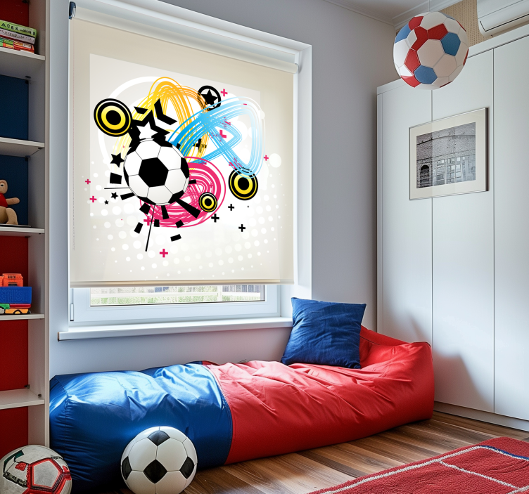 Ball in motion football roller blind - TenStickers