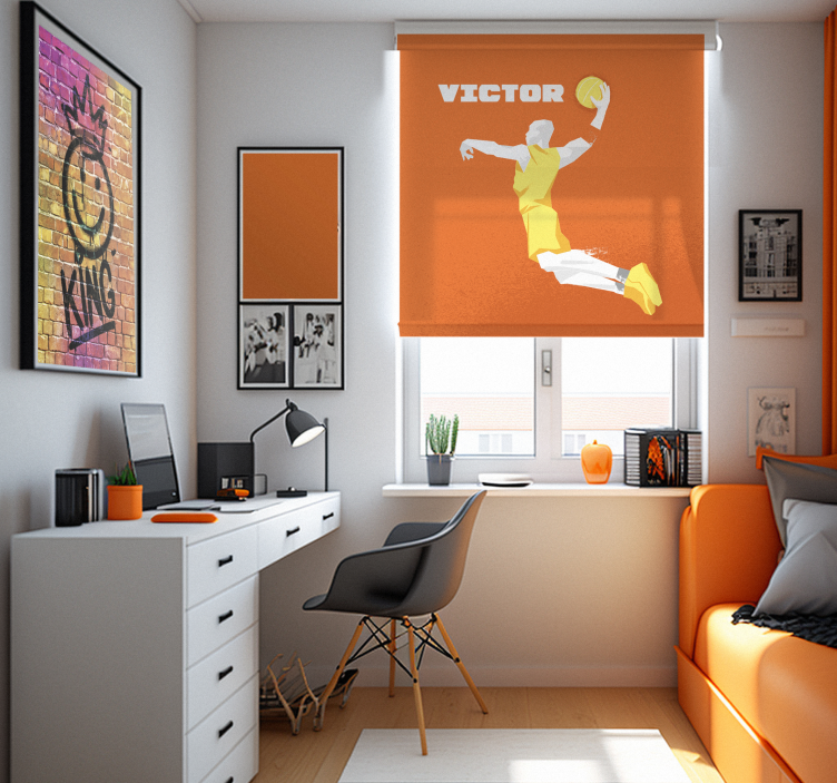 Basketball personalized name sports blind - TenStickers