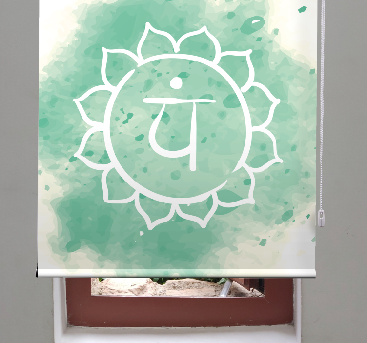 Beautiful Heart Chakra Symbol Zen blind - TenStickers