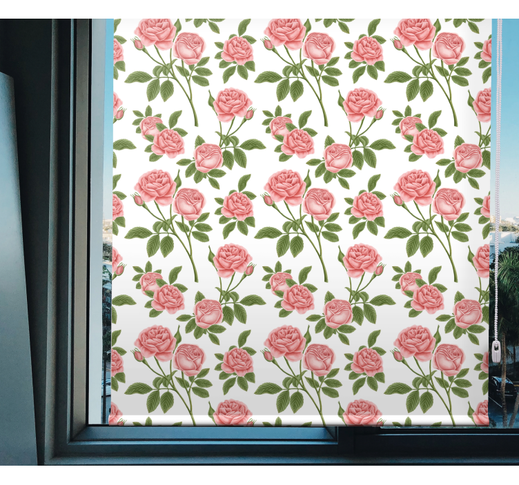 Beautiful Roses Pattern roller blind flowers - TenStickers