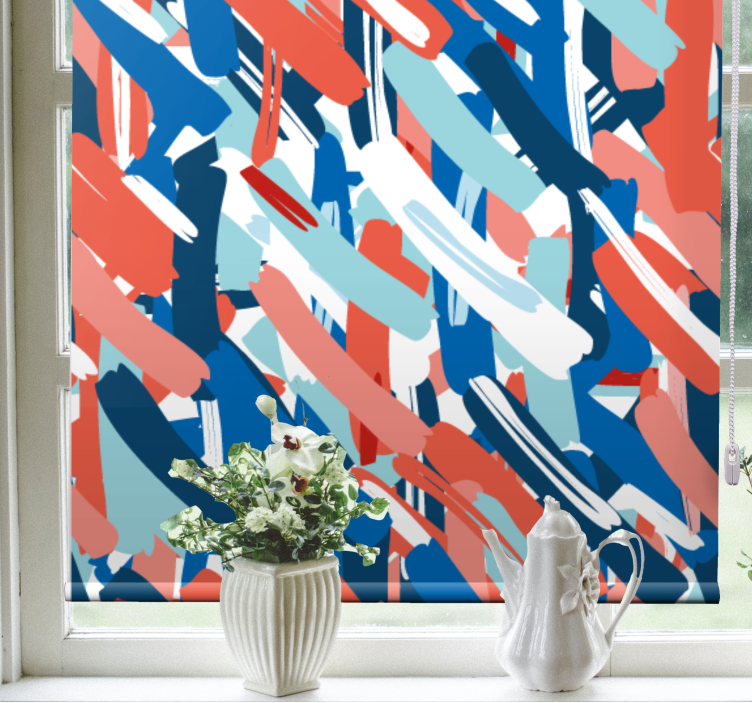 Bold Brush Strokes textured roller blind - TenStickers