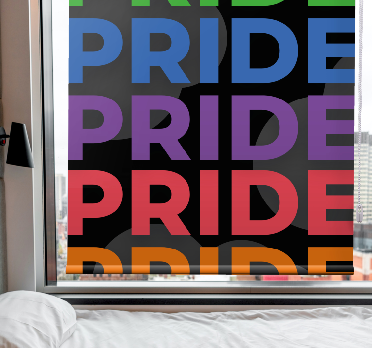 Bold Pride Letters custom roller blind - TenStickers