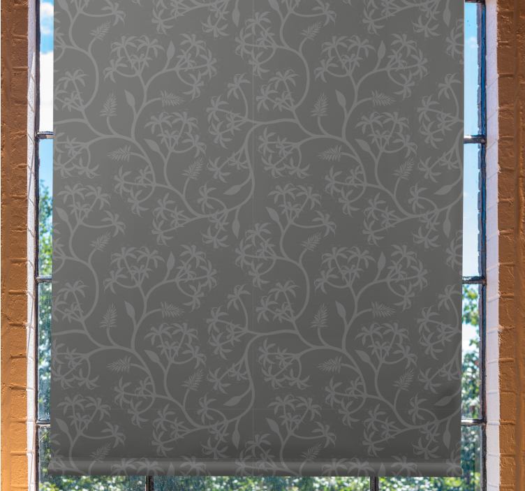 Botanical Climbing Motif roller blind flowers - TenStickers