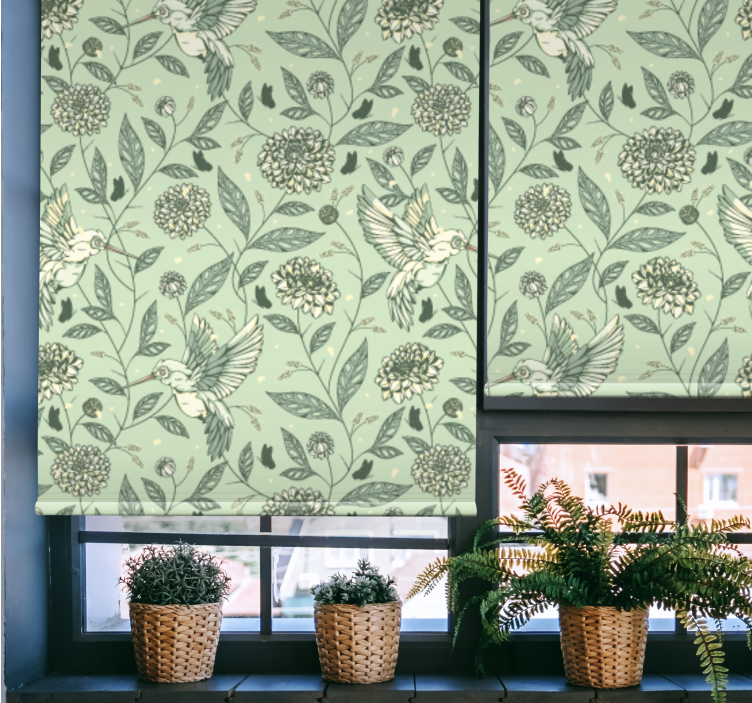 Charming Floral Design roller blind flowers - TenStickers