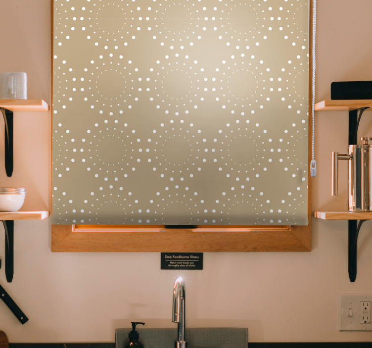 Circular Dots Pattern textured roller blind - TenStickers