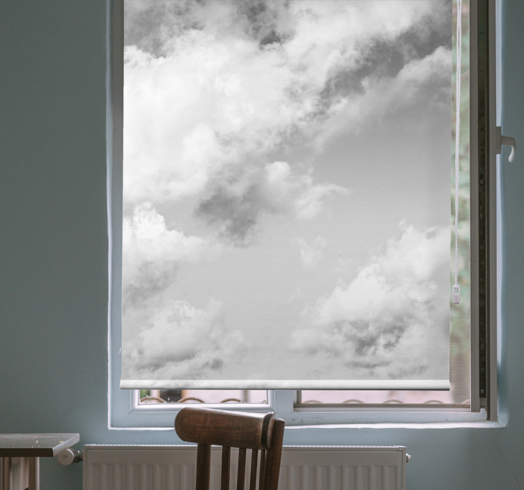 Cloudy Sky View roller blind clouds - TenStickers