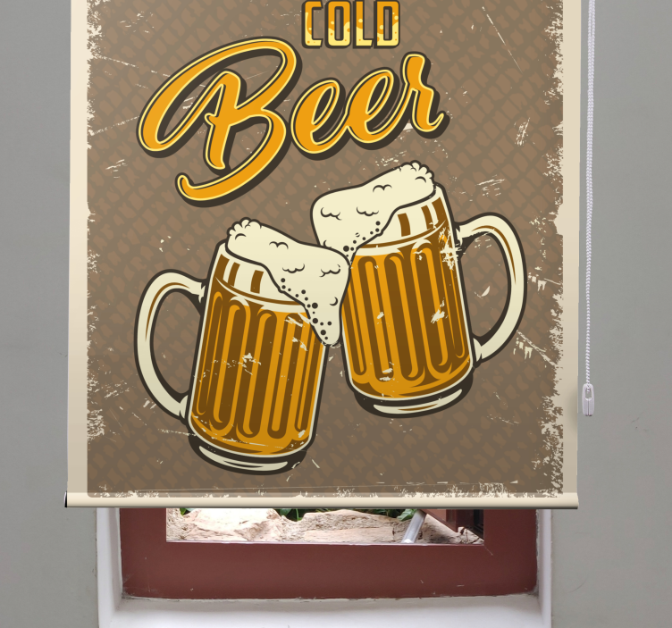 COLD BEER MUGS roller blind sports - TenStickers
