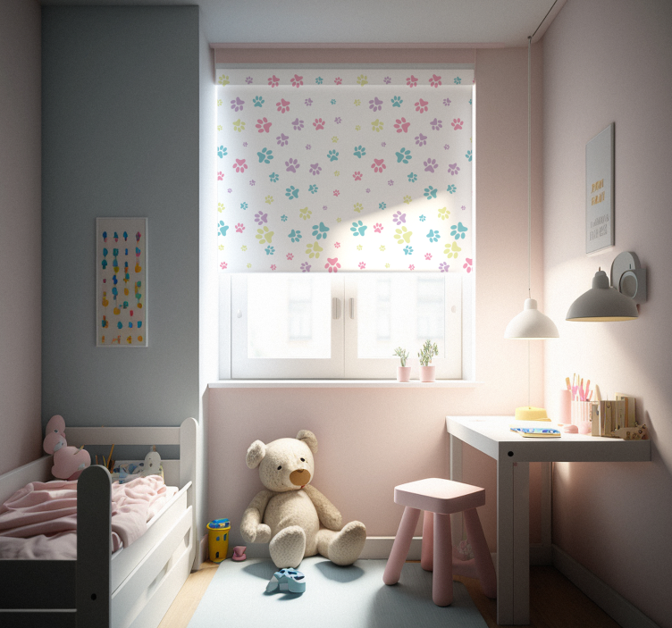 COLORFUL FLORAL PATTERNS roller blind flowers - TenStickers