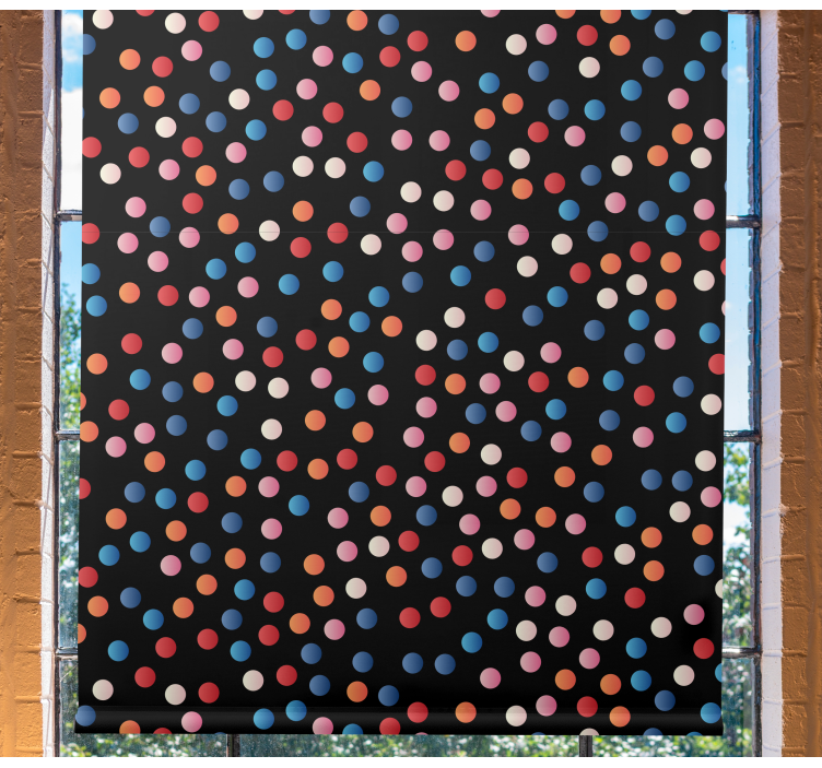 Colorful Polka Dots kids roller blind - TenStickers