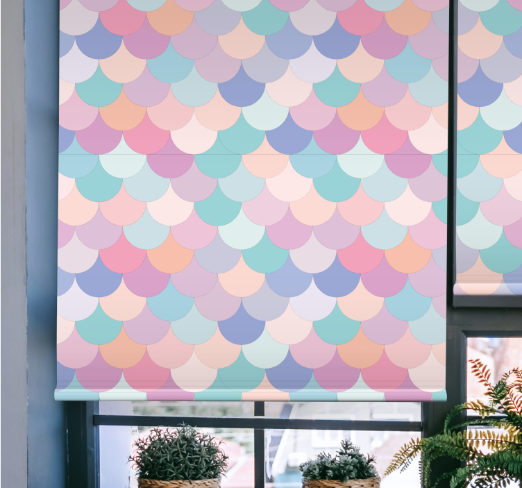 Colorful Scale Patterns textured roller blind - TenStickers