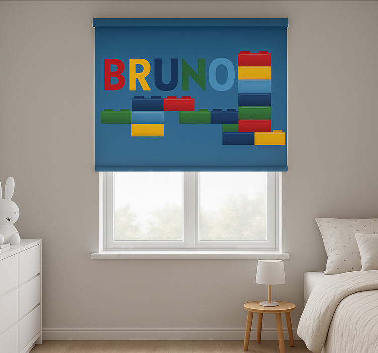 Colorful toy blocks kids roller blind - TenStickers