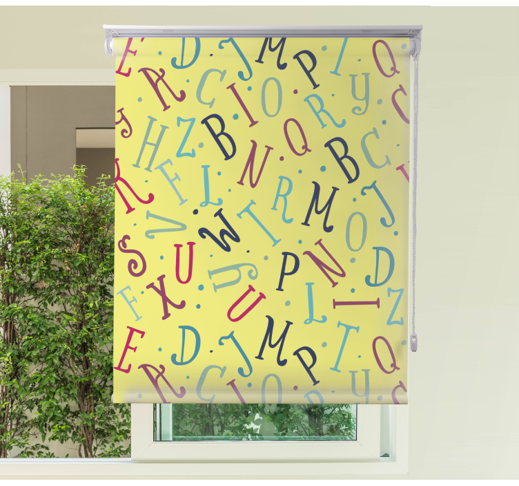 Colourful letters Childrens blind - TenStickers